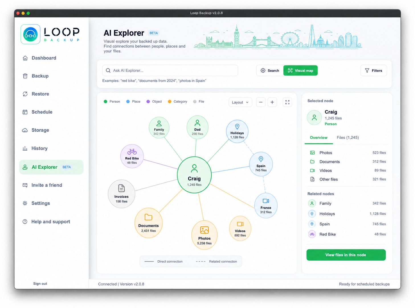 Loop Backup AI Explorer screenshot