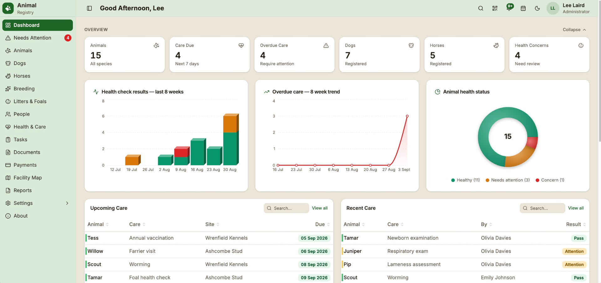 Animal Registry screenshot