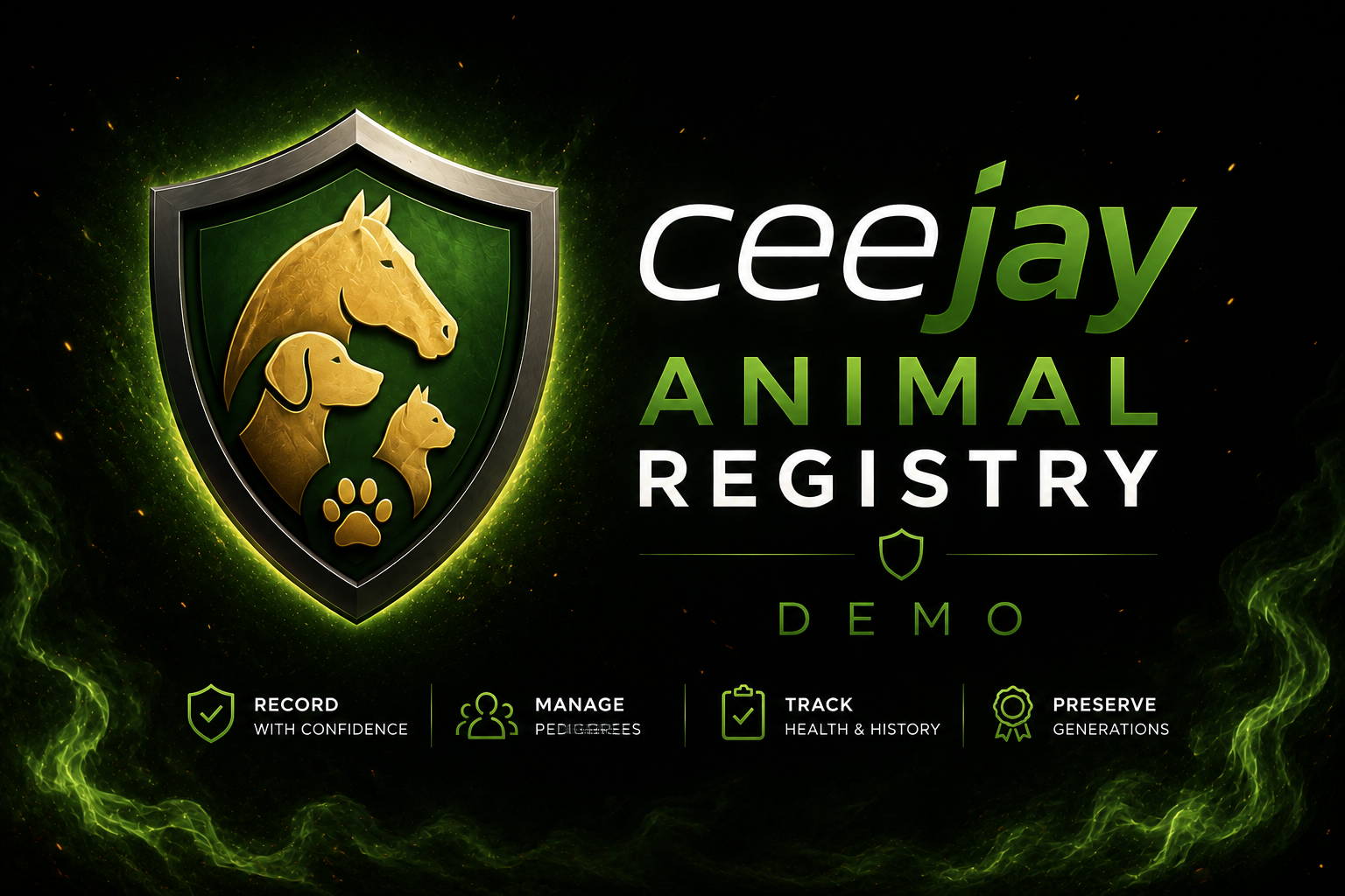 Animal registry software built around your animals.
