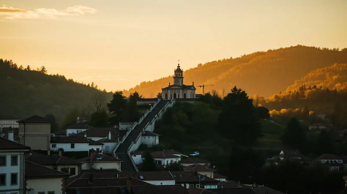 Braga skyline at golden hour, Ceejay Intelligence builds custom business software for Braga tech, education and northern Portuguese businesses.