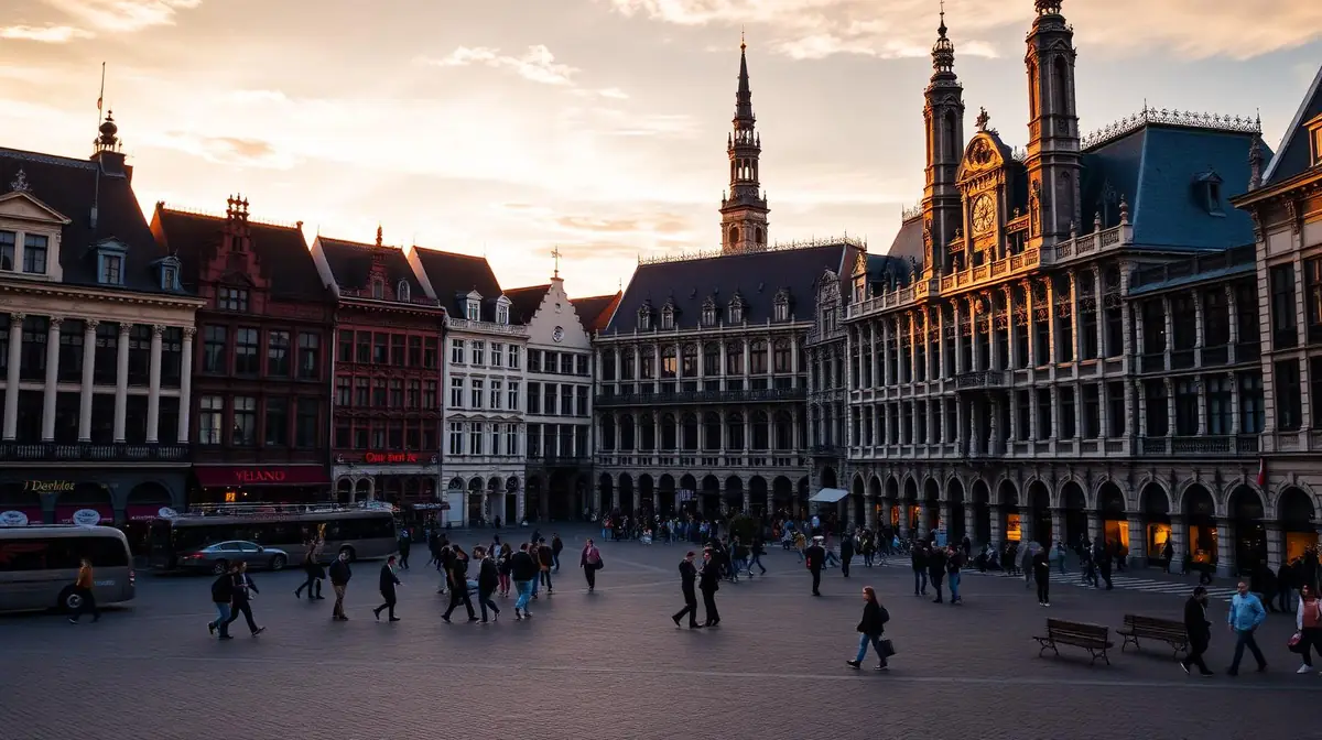 Brussels skyline at golden hour, Ceejay Intelligence builds custom business software for Brussels EU facing legal, consulting and tech firms.
