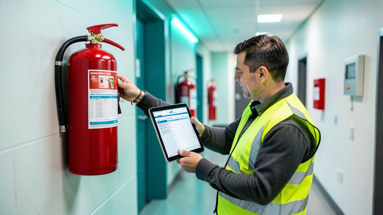 Fire equipment maintenance and servicing, scheduled automatically.