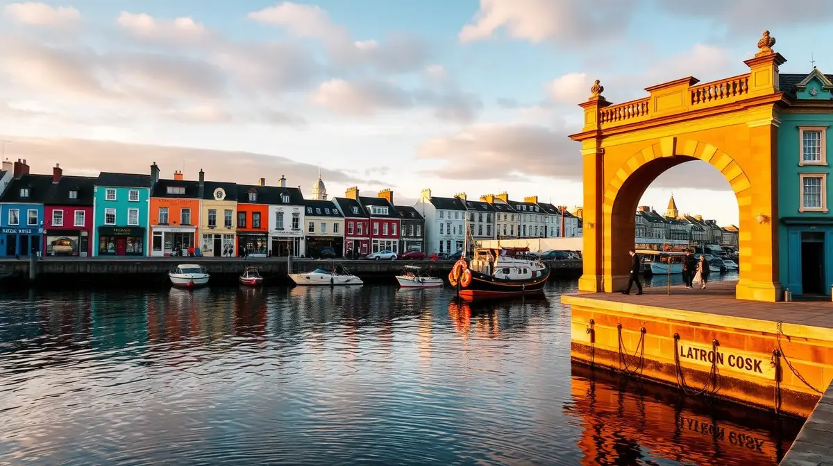 Galway skyline at golden hour, Ceejay Intelligence builds custom business software for Galway MedTech, tourism and creative West of Ireland businesses.