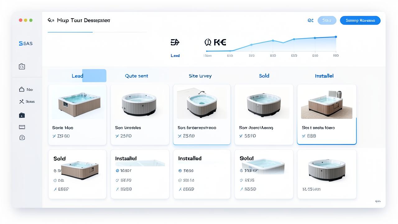A sales pipeline from first enquiry to installation. preview