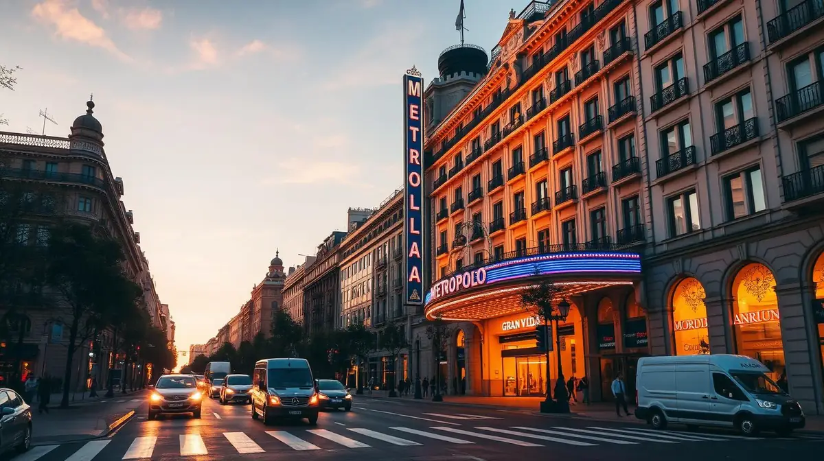 Madrid skyline at golden hour, Ceejay Intelligence builds custom business software for Madrid finance, tech and professional service firms.