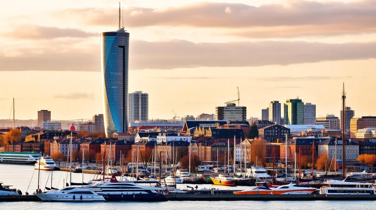 Malmö skyline at golden hour, Ceejay Intelligence builds custom business software for Malmö tech, design and Øresund region businesses.