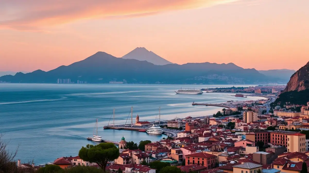 Naples skyline at golden hour, Ceejay Intelligence builds custom business software for Naples hospitality, food and Mediterranean trade businesses.
