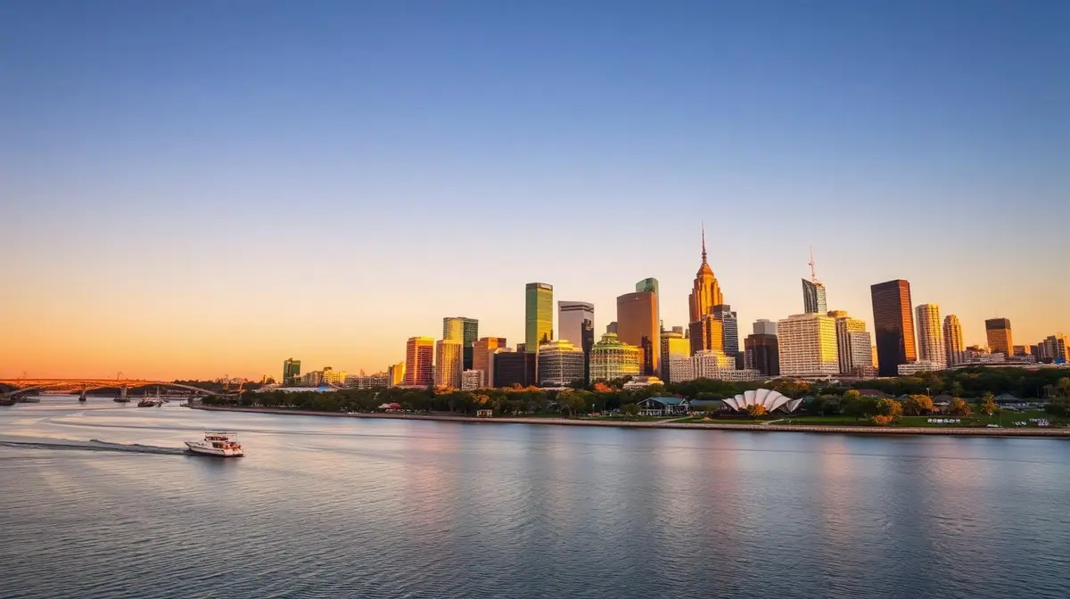 Perth skyline at golden hour, Ceejay Intelligence builds custom business software for Perth mining, energy and West Australian professional businesses.