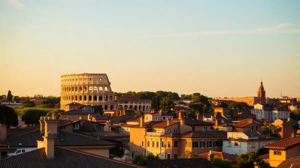 Rome skyline at golden hour, Ceejay Intelligence builds custom business software for Rome hospitality, professional service and tourism businesses.