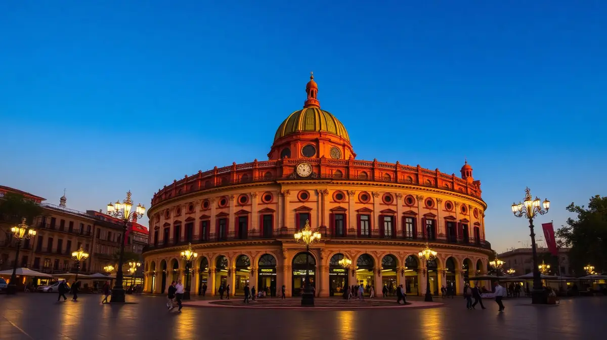 Seville skyline at golden hour, Ceejay Intelligence builds custom business software for Seville hospitality, aerospace and Andalusian businesses.