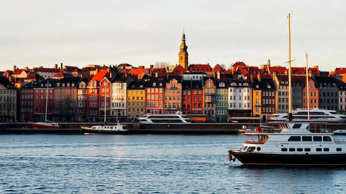 Stockholm skyline at golden hour, Ceejay Intelligence builds custom business software for Stockholm scaleups, fintech and design led businesses.