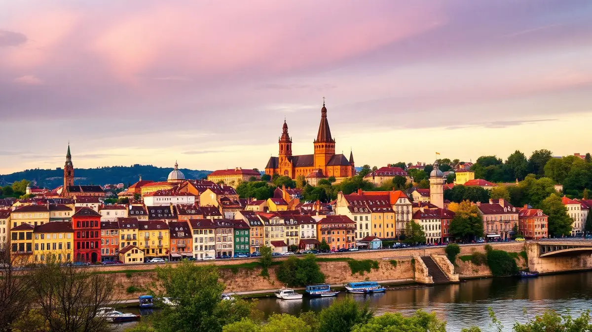 Toulouse skyline at golden hour, Ceejay Intelligence builds custom business software for Toulouse aerospace, engineering and tech businesses.