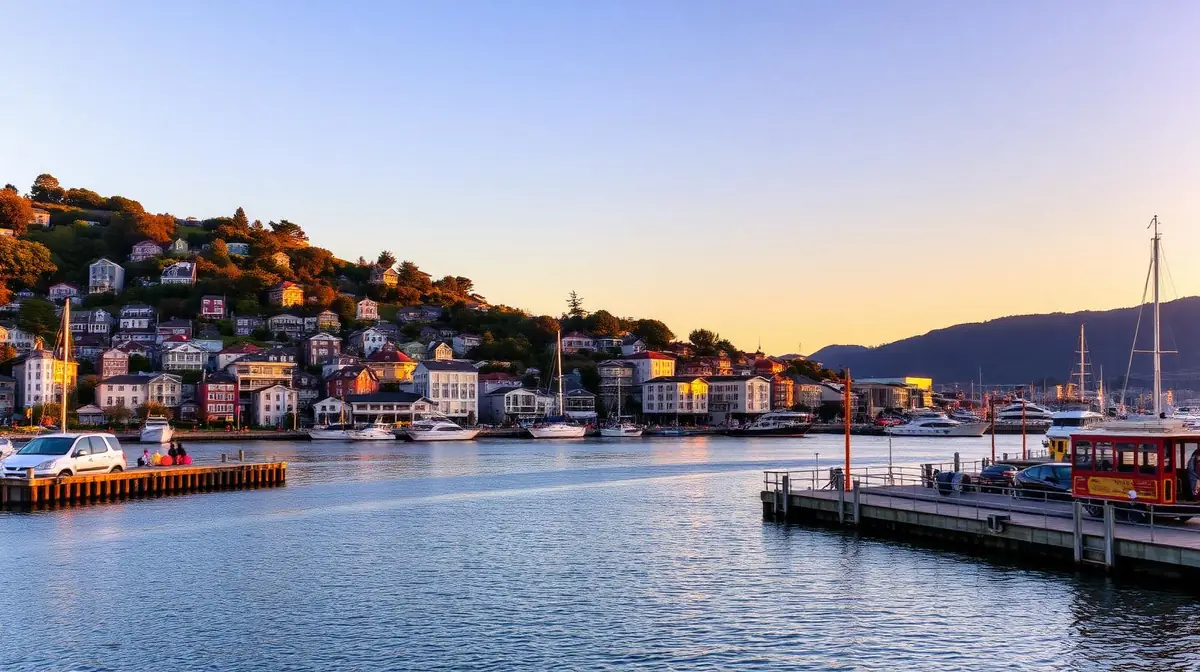 Wellington skyline at golden hour, Ceejay Intelligence builds custom business software for Wellington government, film and creative tech businesses.