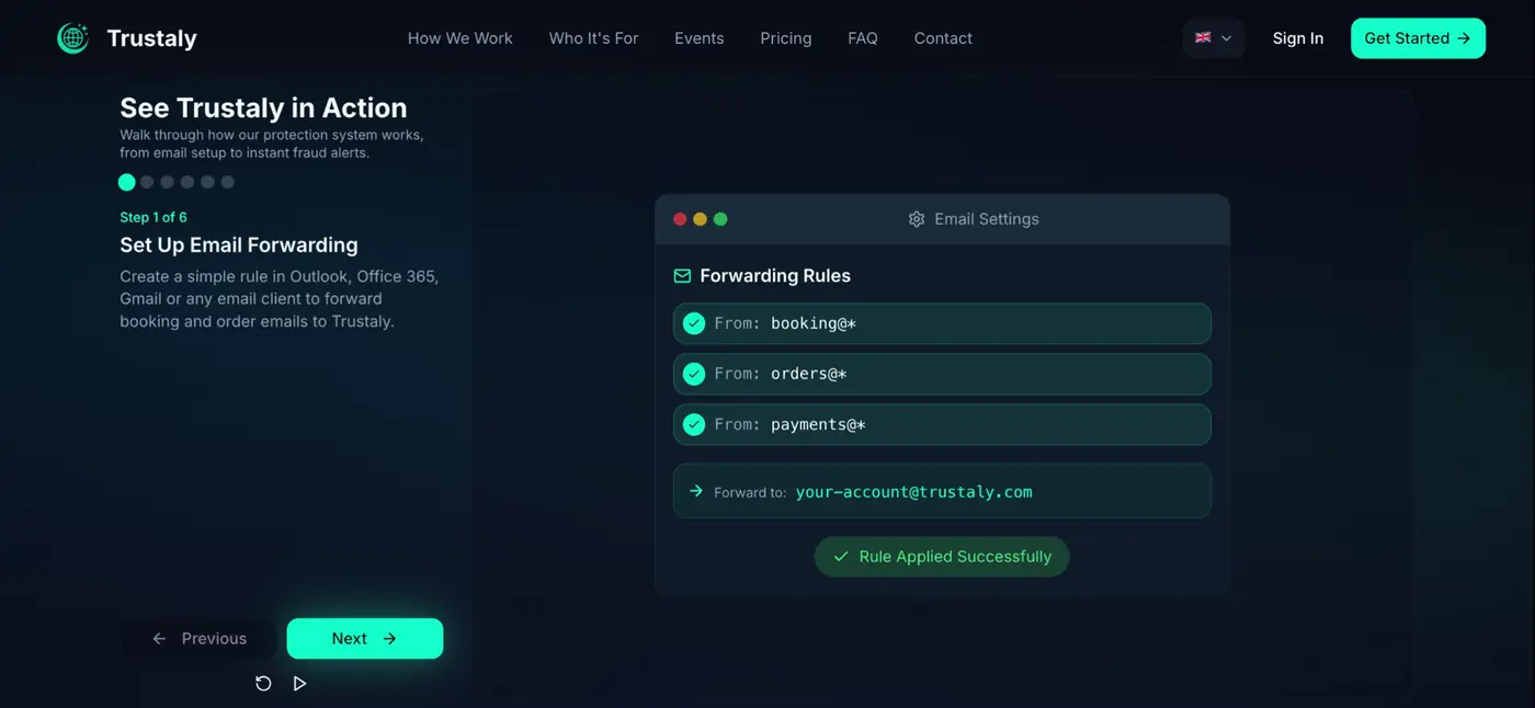 Trustaly Website screenshot